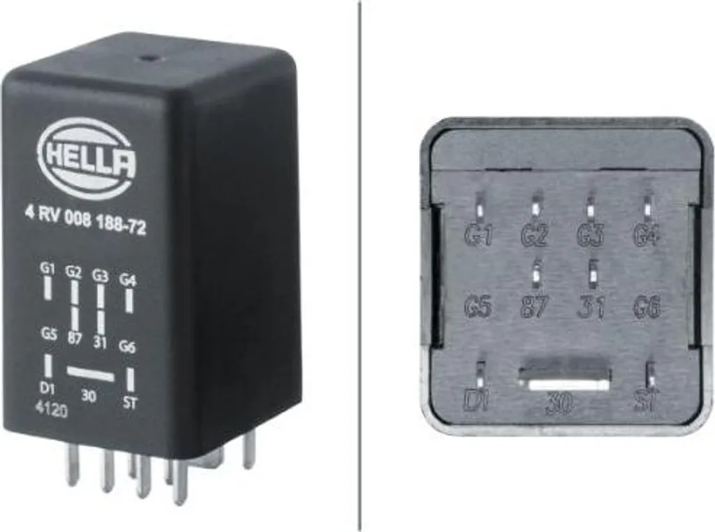 HELLA 4RV 008 188-721 Centralina, tempo di preriscaldamento OE 132149 compatibile con A3 8V, A3 8Y, Q2, Q3, TT, Alhambra, Arona, Ateca, Ibiza, Leon, Tarraco, Kamiq, Octavia, Scala, Golf Alltrack, Golf Sportsvan, Golf VII, Golf VIII, Polo AE, Sharan, T-Cross, T-ROC, Tiguan, Touran