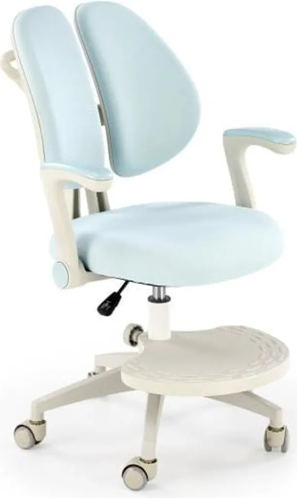 Fauteuil de bureau PANCO bleu avec assise réglable et dossier rembourré