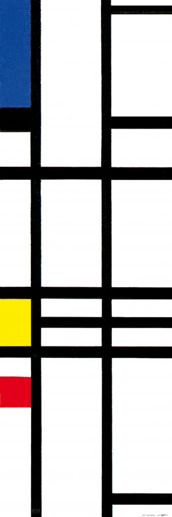 Piet Mondrian Kunstdruck Bild - Komposition No. 10, 1939-42 (91 x 30 cm)