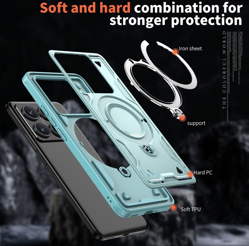Custodia Magnetica Trasparente Per Xiaomi 14T Pro, Antiurto, Sottile, Con Magnete, Clear - 3