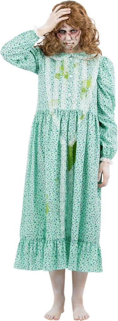 The Exorcist - Kostüm-Kleid ‘” ’Regan“ - Damen SM2322 (S) (Blau/Grün)