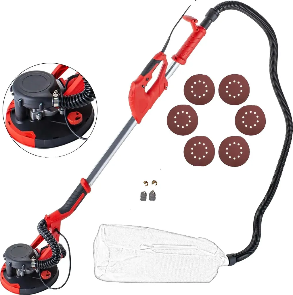 Ponceuse à plaques de plâtre 750W girafe 225mm avec manche télescopique