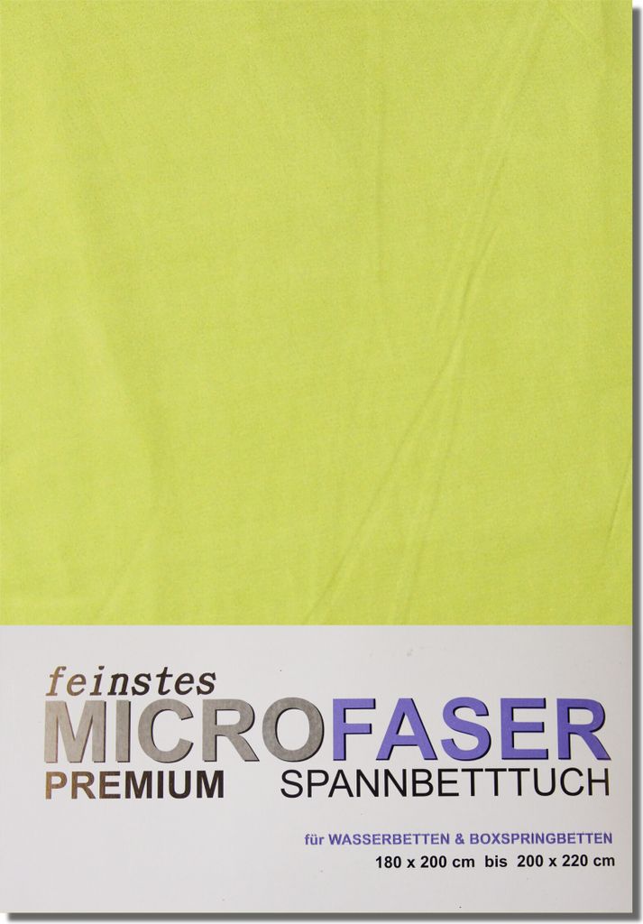 Microfaser-Jersey-Spannbetttuch 180 bis 220 cm LIND