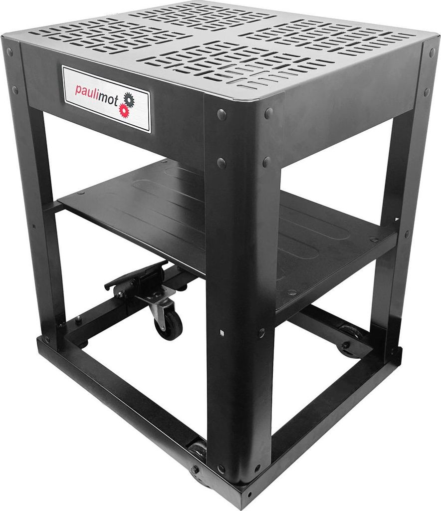 PAULIMOT Mobiler Arbeitstisch mit zwei Ebenen, Traglast 75 kg