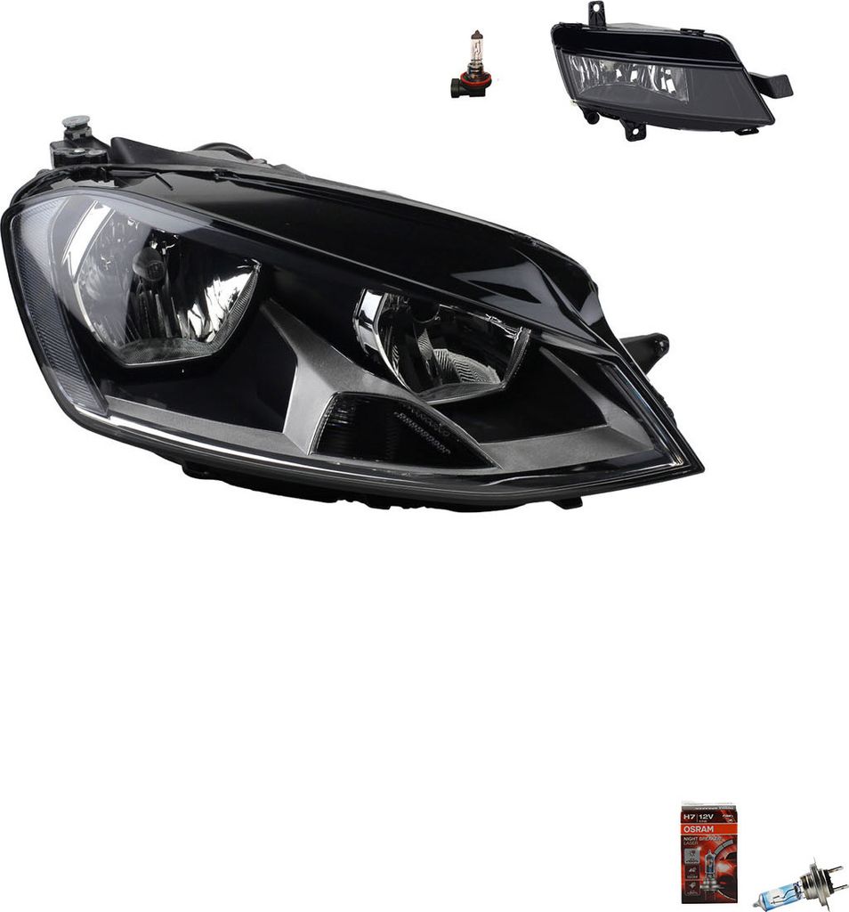 Scheinwerfer + Osram Night Breaker Laser passend für VW Golf VII 5G1 BA5 12-165 R 5G1941006 5G1941006E 5G1941030 5G0941662 5G0941662D 5G0941662 Johns
