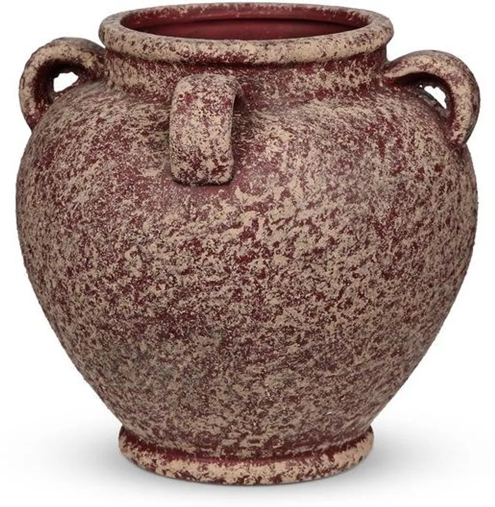 Vase en céramique 20 cm aspect terre cuite - Objet déco design unique