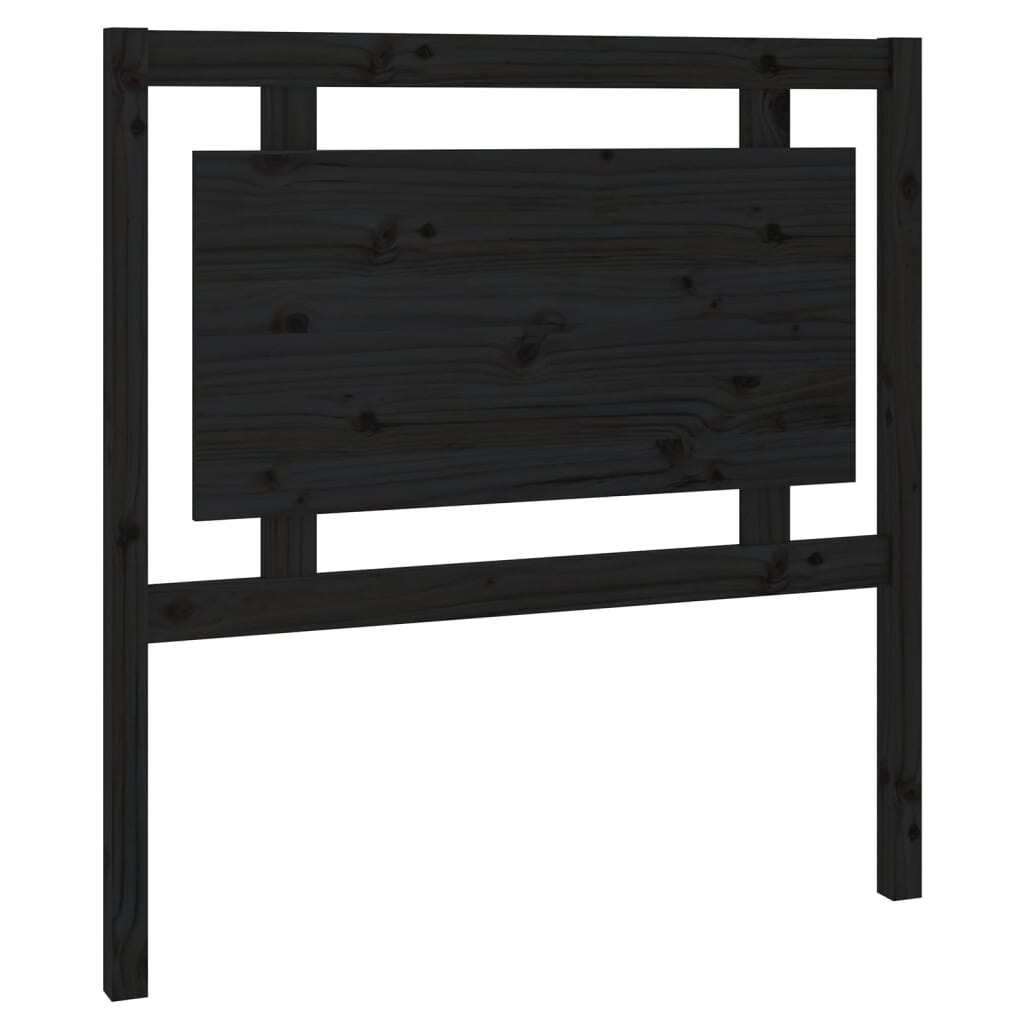 vidaXL Kopfteil Schwarz 95,5x4x100 cm Massivholz Kiefer