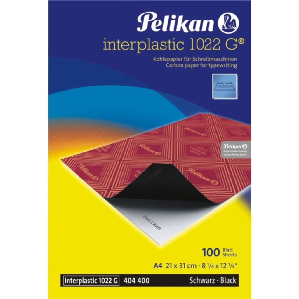 Pelikan Kohlepapier Interplastic 1022G DINA4/100 Blatt schwarz
