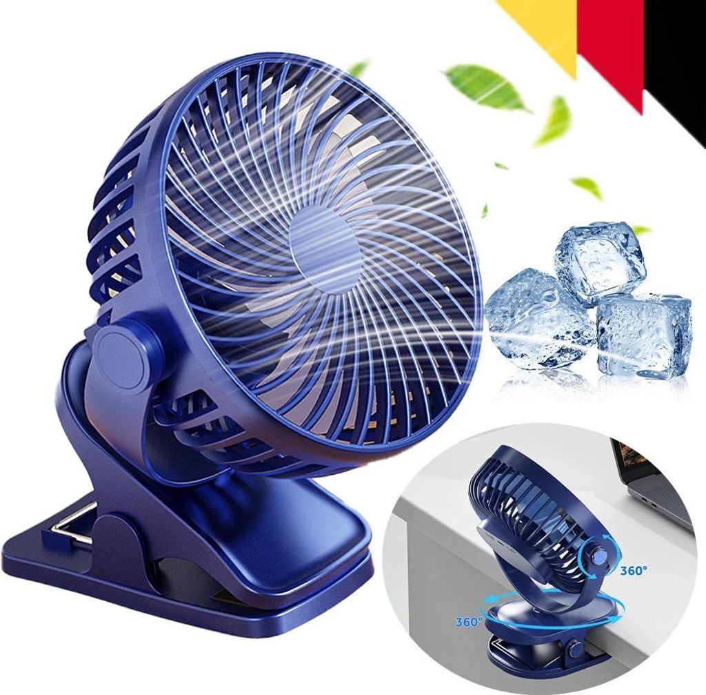 Clip Ventilator Tischventilator USB Ventilator Leise, Mini Produktbild 