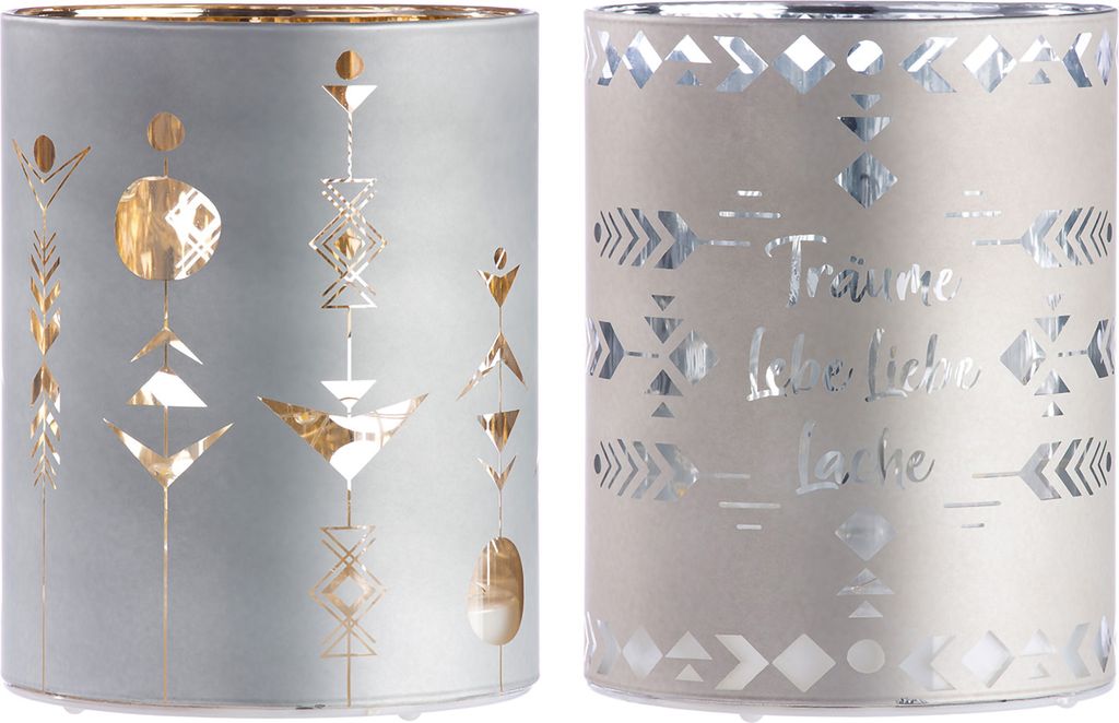 Gilde Glas LED-Leuchter "Graphic" VE 4 so 44932