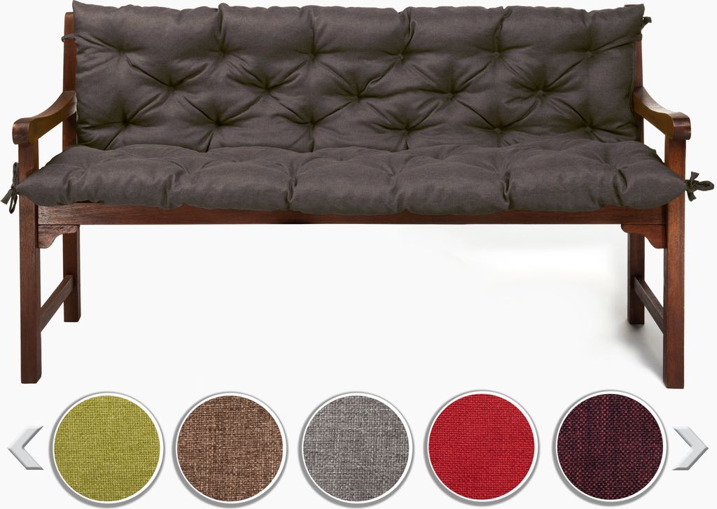 sunnypillow Bankauflage Stuhlkissen Bankkissen 100 x 50 x 50 cm Sitzkissen und Rückenkissen für Hollywoodschaukel Polsterauflage Auflage - Anthrazit