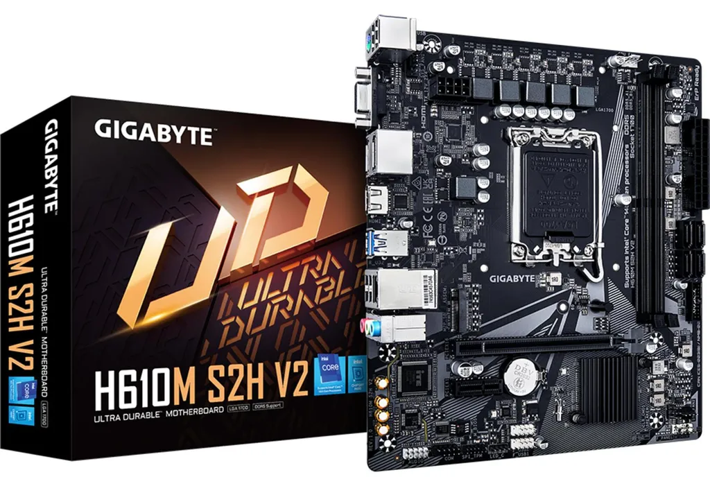 Carte Mère Micro ATX Gigabyte H610M S2H V2 Socket LGA1700 Mémoire DDR5