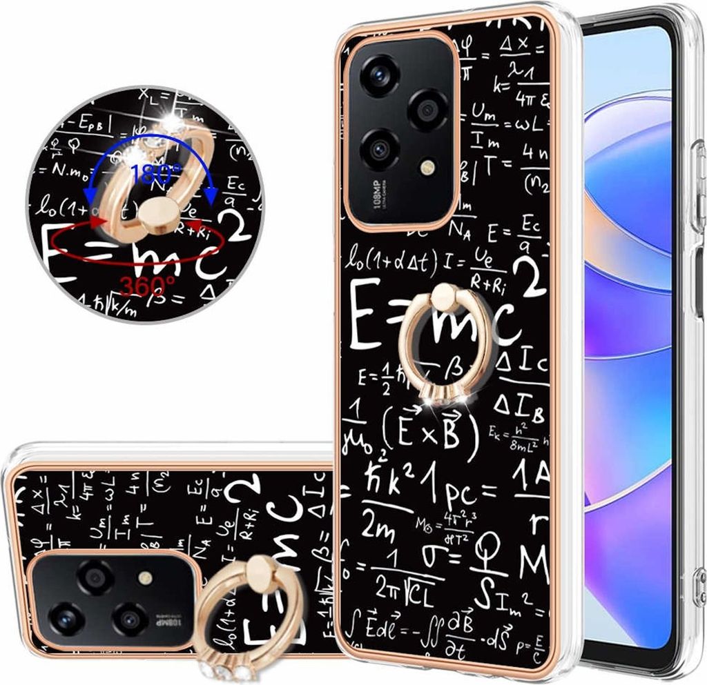 Für Honor 200 Lite Design Series TPU + PC mit Ring Hülle Tasche Case Schutzhülle