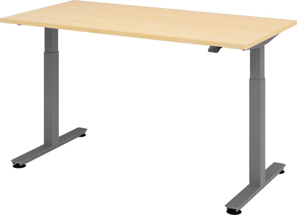 bümö Schreibtisch elektrisch XMST - Nachbildung Ahorn, Größe: 160 x 80 cm, Gestell: Graphit