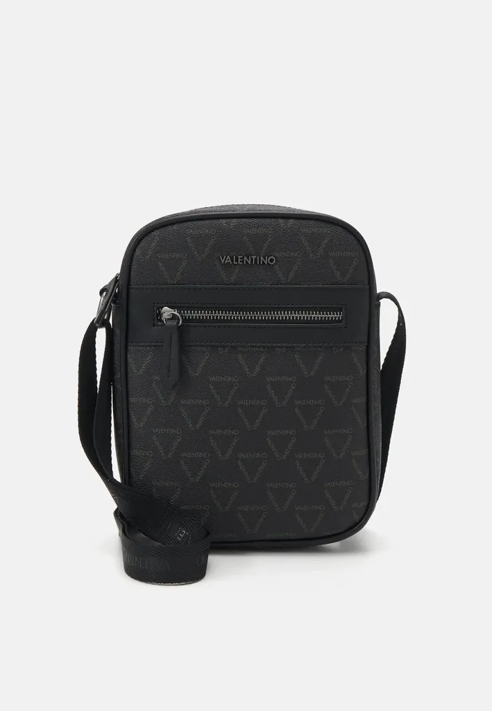 Valentino Delta Nero Sac avec Bandoulière Amovible et Détails Multicolores