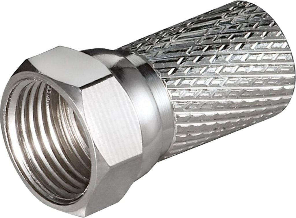 Goobay WEF 7 C 20mm Cu BIG NUT, Silber, 0,20 m