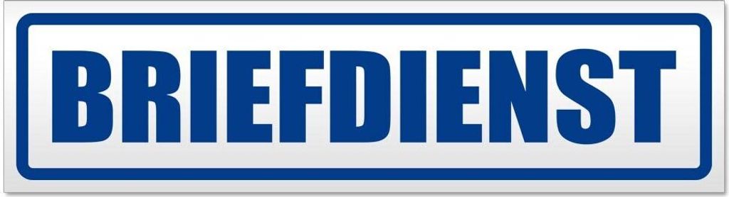 Kiwistar - Autoaufkleber - Verkehrsblau - 20 x 5,3 cm - Briefdienst - Hinweis Aufkleber Sticker für Auto, Kfz, Fahrrad, PKW, LKW