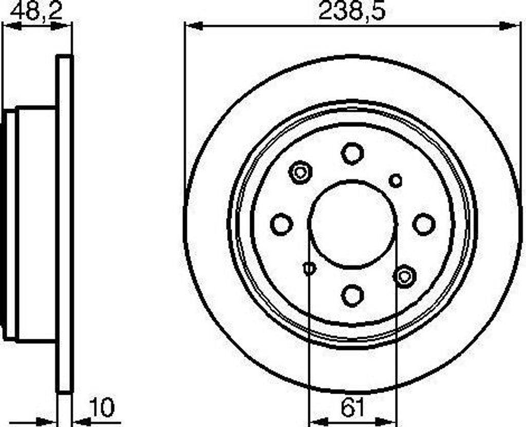 BOSCH 0 986 478 350 Bremsscheibe OE 42510SE0000 kompatibel mit Civic