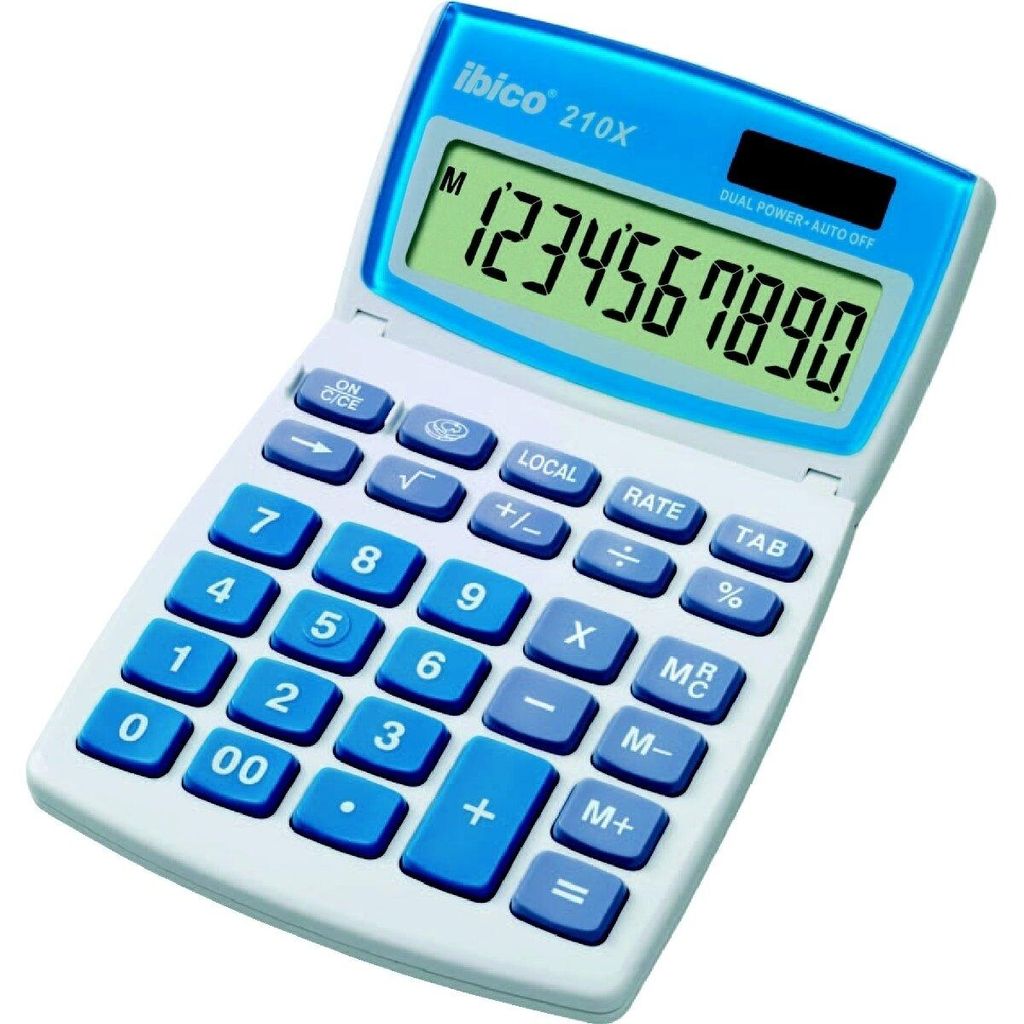 calculatrice de bureau ibico 210X, écran LCD 10 chiffres Image du produit 