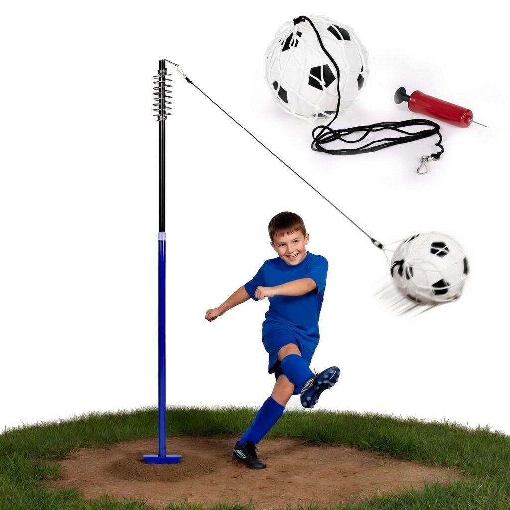 MOVEPRO Tetherball futbalový trenažér na lane s pružinou, Obrázok produktu 