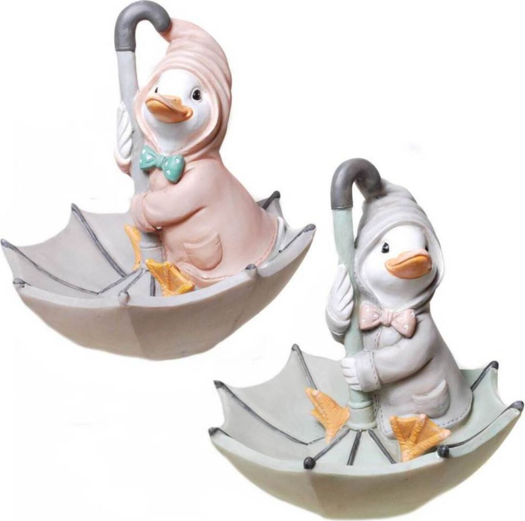 2er Set Wetter-Ente auf Regenschirm, sortiert