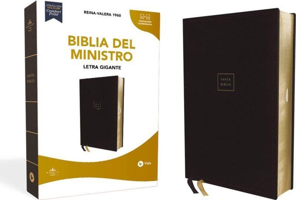 Rvr60, Bibel für Geistliche, Großdruck, Leathersoft, Schwarz, Worte Jesu in Rot, Comfort Print