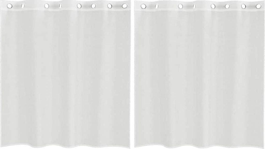 vidaXL Voile Vorhänge mit Ösen 2 Stk. Weiß