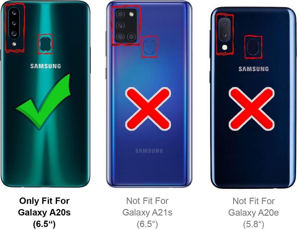 Book Case Samsung Galaxy A20s Hülle Flip Cover Handy Tasche