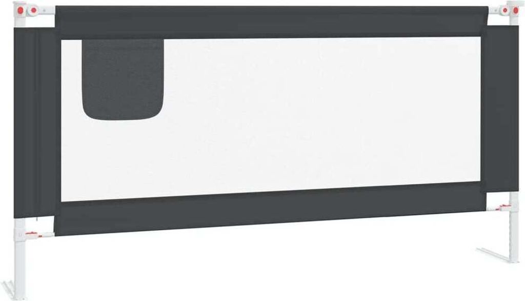 Kleinkind-Bettschutzgitter Dunkelgrau 180x25 cm Stoff Produktbild 