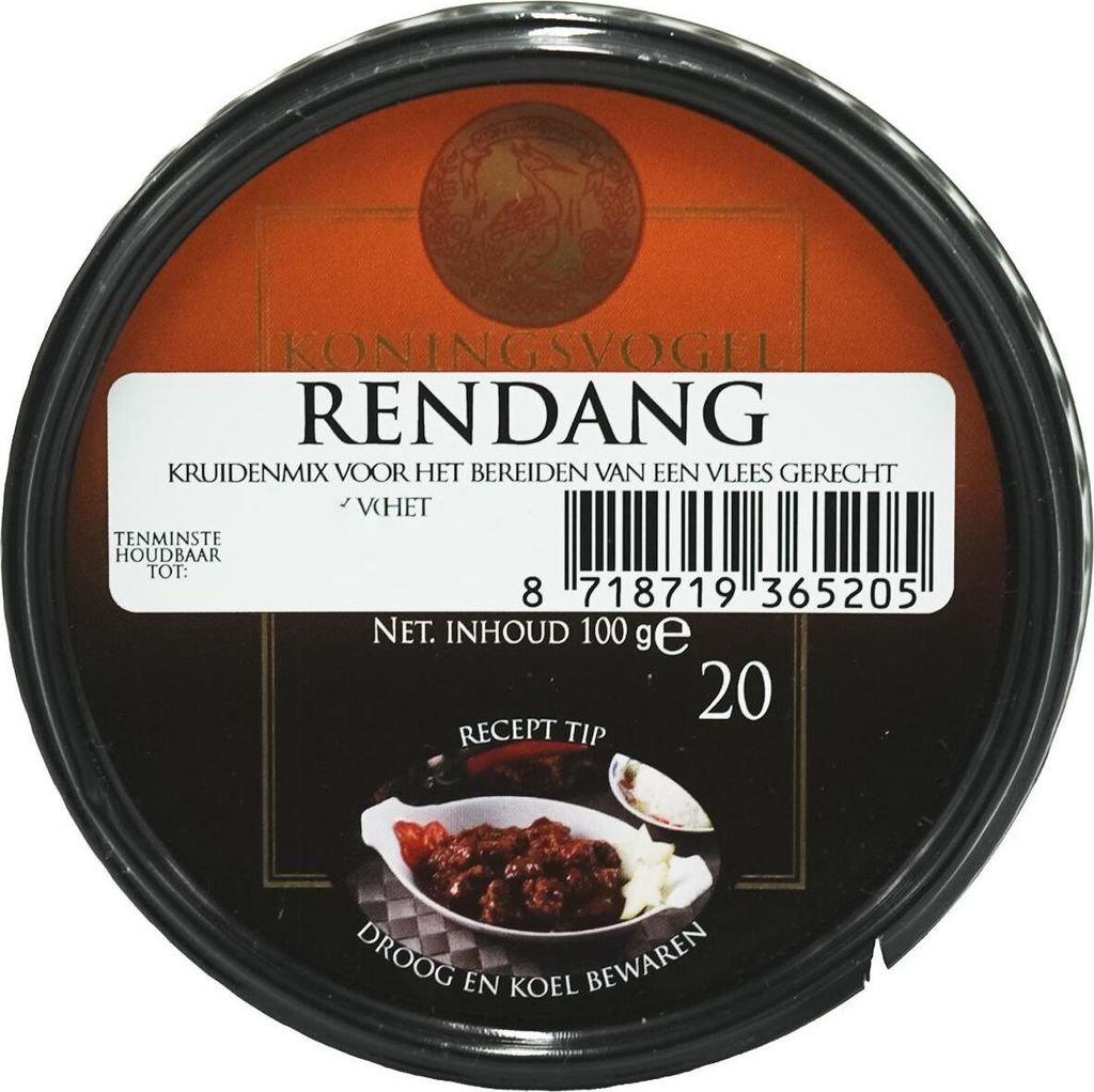 Koningsvogel Boemboe Rendang Mix 100g – Authentique mélange Image du produit 