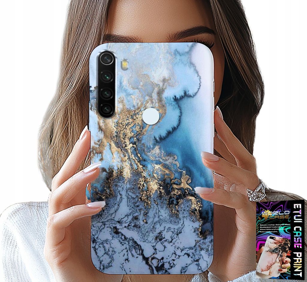 Hülle Für Xiaomi Note 8T - Damen Marmor Design + Glas