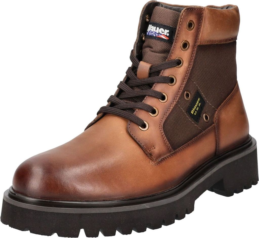 Blauer Stiefelette Stiefelette Leder/Textil