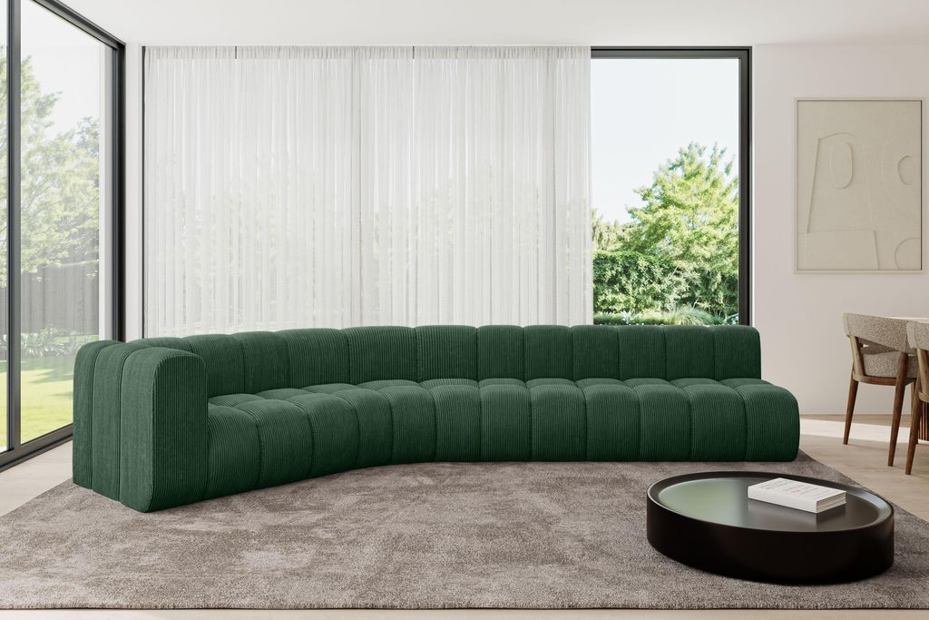 ALTDECOR Modulares Sofa Ecksofa in L-Form - Karex-L2 - 399x194x70 cm Grün - Corner modular Sofa Eckcouch Couch Wohnlandschaft Cauchsofa Bodensofa ...