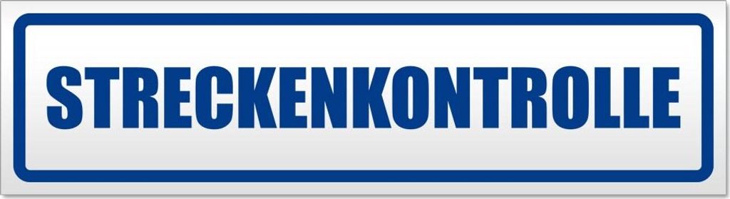 Streckenkontrolle Magnetschild Schild magnetisch