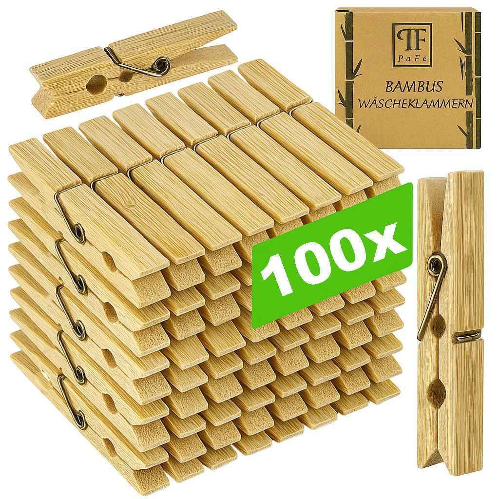 Bambus Wäscheklammern Holz Holzklammern Wäsche Holz Klammern Stückzahl : 100