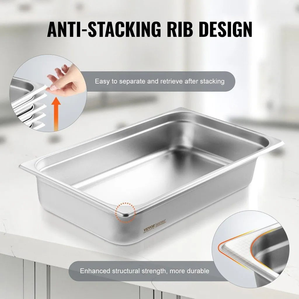 Tavolo Hotel Acciaio Inox Professionale | Piano Profondo 4 Pollici - 4