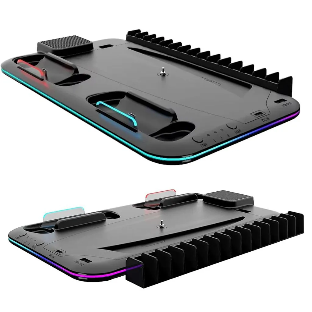 Support Vertical PS5 et PS5 Slim avec Double Station de Charge Noir - 5