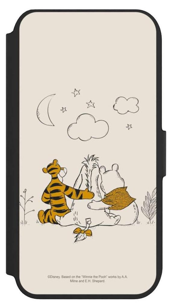 NIVOCASE Klapphülle für Apple iPhone 8 Handyhülle aus Kunst Leder NIVOflip schwarz Disney Offizielles Lizenzprodukt Winnie Puuh