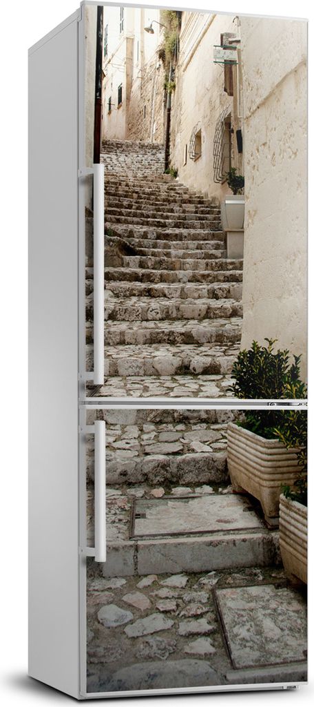 Tulup Kühlschrankdekoration - 70x190 cm - Aufkleber auf dem Kühlschrank - charmante Straße