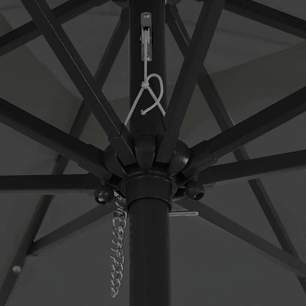 Parasol de jardin anthracite 295 cm - Protégez-vous efficacement du soleil - 4
