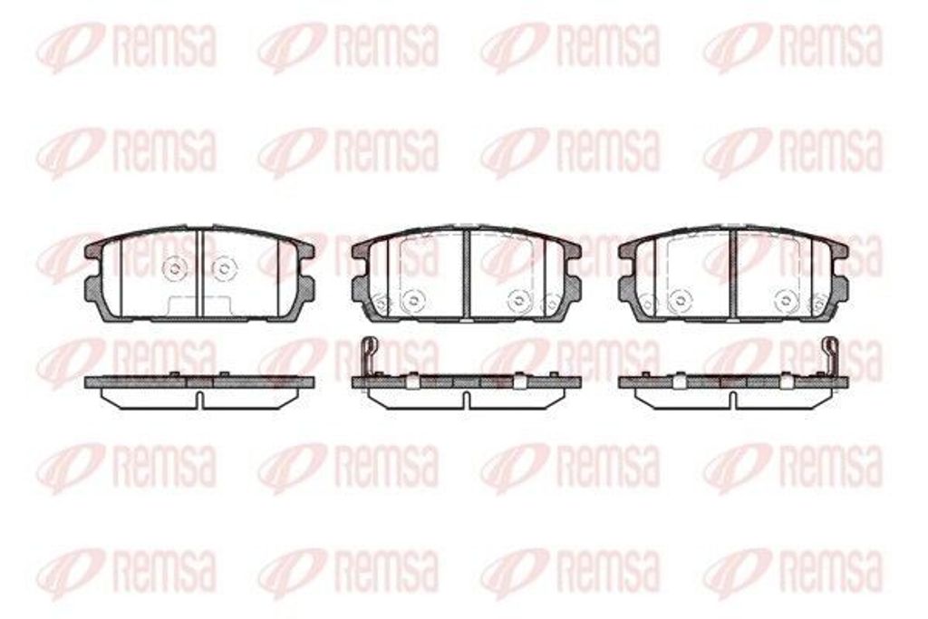 REMSA Bremsbeläge Satz Hinten Bremsklötze für HYUNDAI TERRACAN (HP) 0877.02