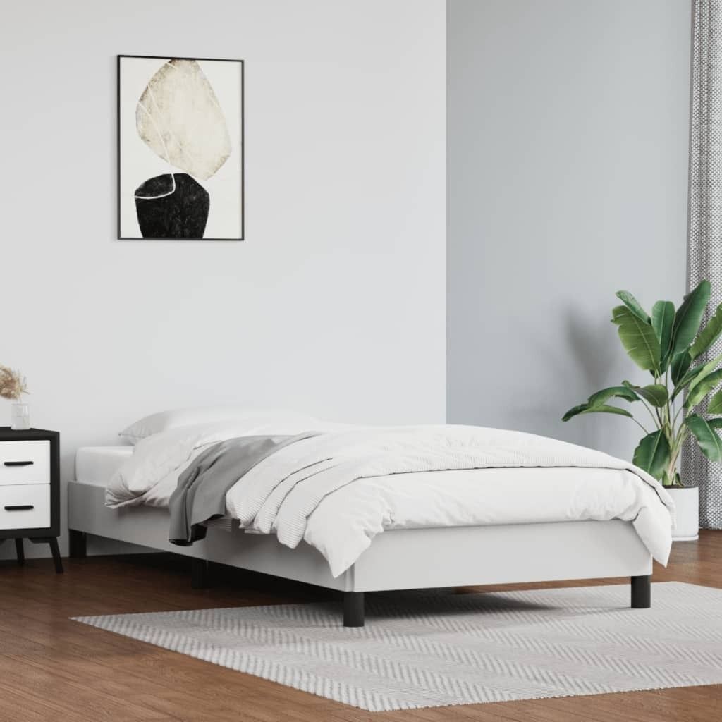 "2026 Promotion" Bettgestell moderne - Weiß - 80x200 cm - Kunstleder - Polsterbett CC20896