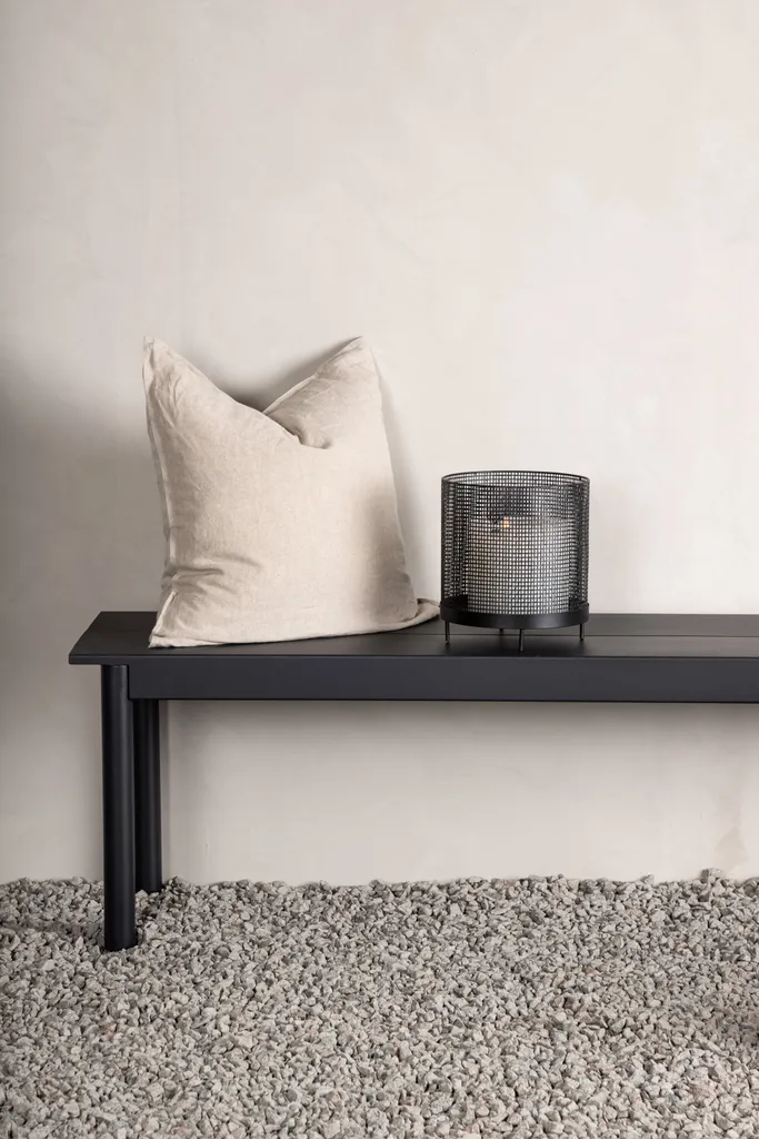 Banc Extérieur Modena Noir Résistant aux UV - Style Minimaliste Chic - 8