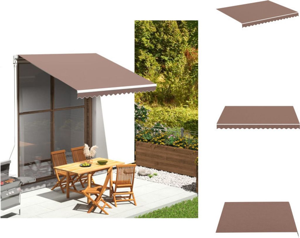 vidaXL Markisenbespannung Braun 3x2,5 m - Markisen