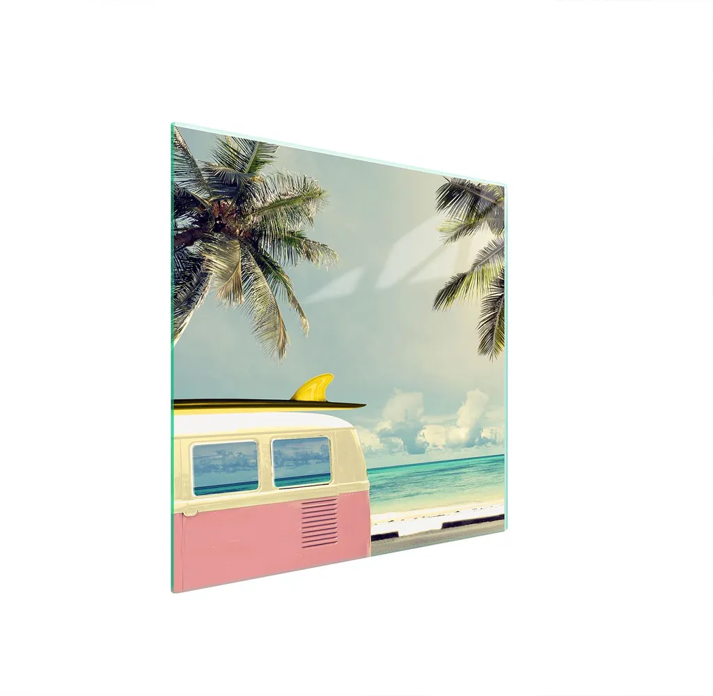 Copri Fornelli 50x52 Vacanza | Protezione Cucina Design Vetro Decorato