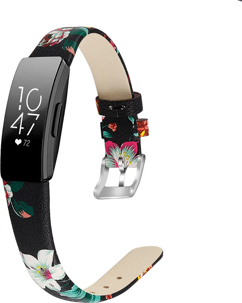 Cinturino Fitbit HR in Pelle Saffiano Nero S-Code | Bracciale Elegante