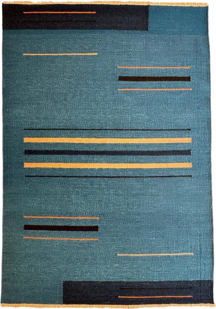 Teppich TOSCANA | Farbe: Blau; Größe: 140x200 cm | strapazierfähig und leicht zu reinigen | Wohnzimmer | Schlafzimmer
