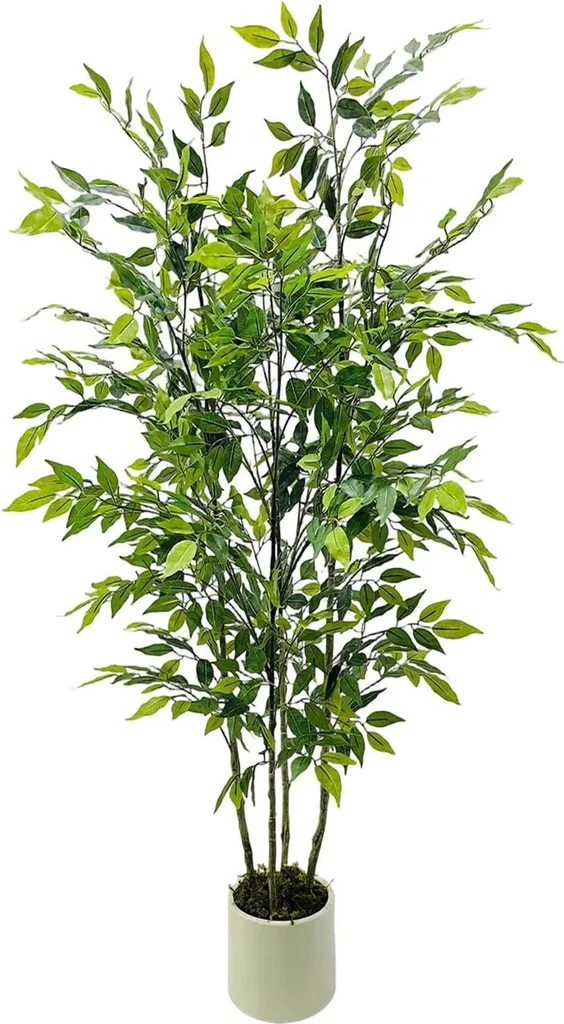Ficus Artificiale da Esterno 4XL Deep Sapphire - Vaso Bianco Arredo
