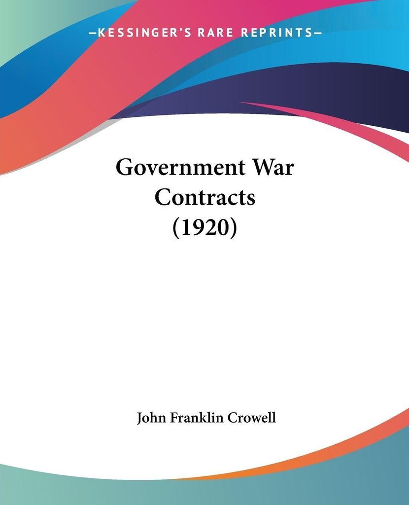 Government War Contracts (1920)