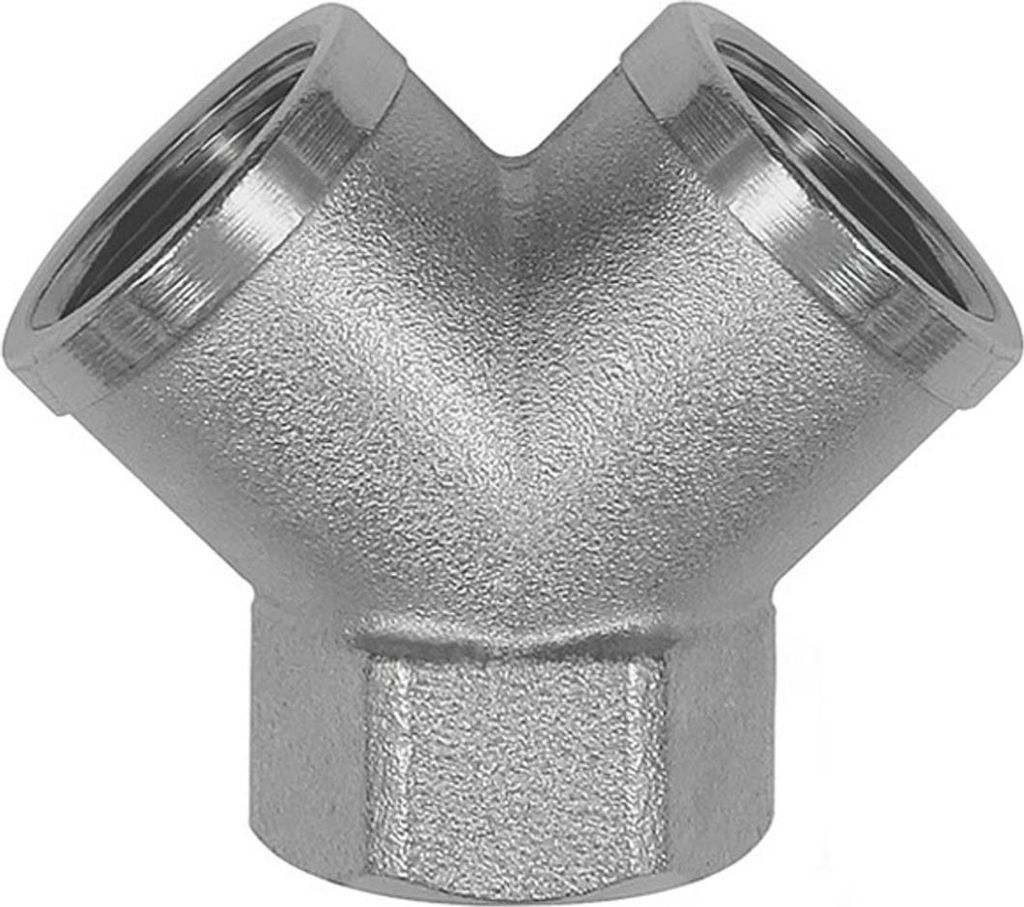 Riegler Verteiler, 2fach, G 1/8 IG, Abgänge 2 x G 1/8 IG, Messing vern.